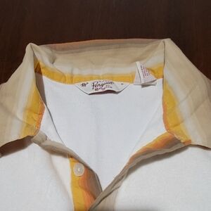 Penguin Men's Striped Collar Shirt - Yellow and Cream